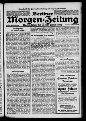 Berliner Morgen-Zeitung vom 14.09.1911