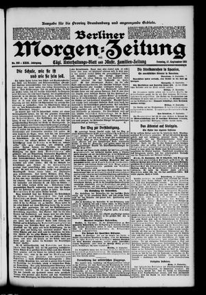 Berliner Morgen-Zeitung vom 17.09.1911