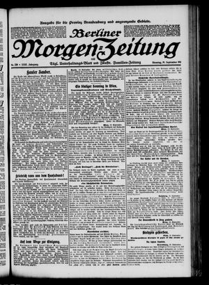 Berliner Morgen-Zeitung vom 19.09.1911