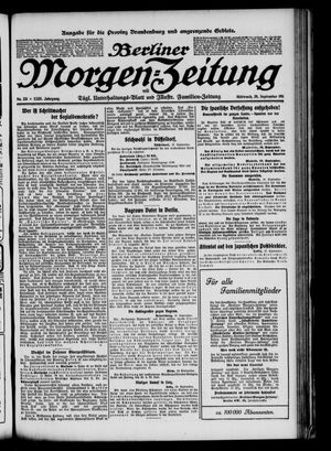 Berliner Morgen-Zeitung vom 20.09.1911
