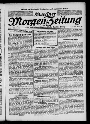Berliner Morgen-Zeitung vom 14.10.1911