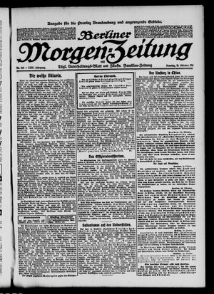 Berliner Morgen-Zeitung vom 15.10.1911