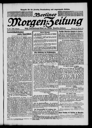 Berliner Morgen-Zeitung vom 18.10.1911