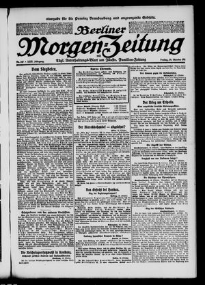 Berliner Morgen-Zeitung vom 20.10.1911