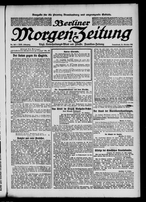 Berliner Morgen-Zeitung vom 21.10.1911