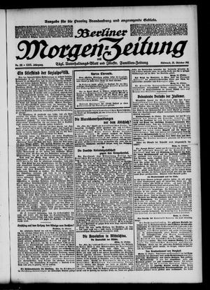 Berliner Morgen-Zeitung vom 25.10.1911