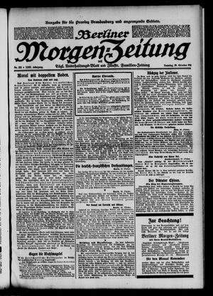Berliner Morgen-Zeitung vom 29.10.1911
