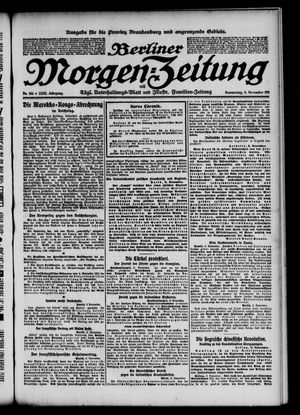 Berliner Morgen-Zeitung vom 09.11.1911