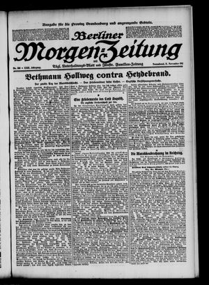 Berliner Morgen-Zeitung vom 11.11.1911
