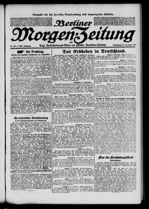 Berliner Morgen-Zeitung vom 18.11.1911