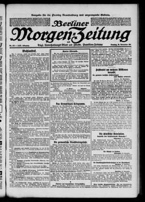 Berliner Morgen-Zeitung vom 19.11.1911