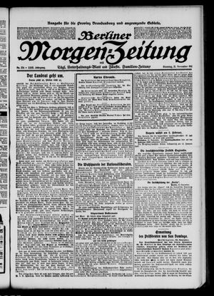 Berliner Morgen-Zeitung vom 21.11.1911