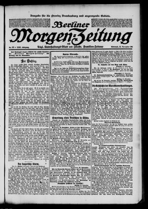 Berliner Morgen-Zeitung vom 22.11.1911