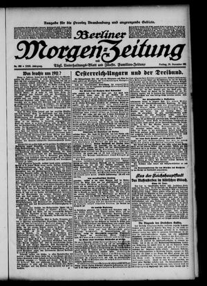 Berliner Morgen-Zeitung vom 29.12.1911