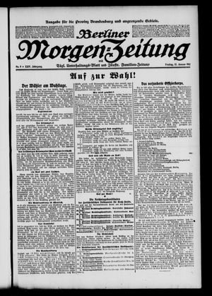 Berliner Morgen-Zeitung vom 12.01.1912