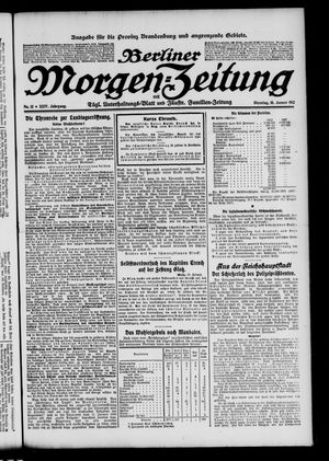 Berliner Morgenzeitung vom 16.01.1912