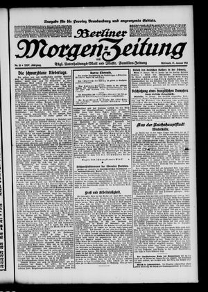 Berliner Morgenzeitung vom 17.01.1912