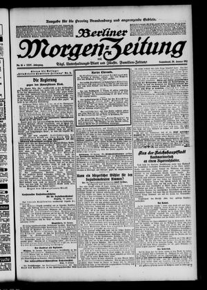 Berliner Morgenzeitung vom 20.01.1912