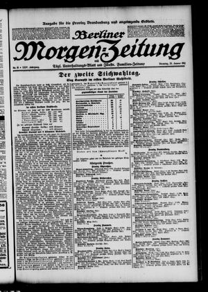 Berliner Morgenzeitung vom 23.01.1912