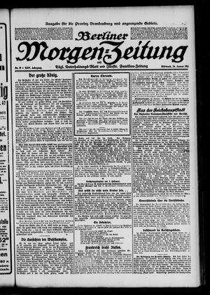 Berliner Morgenzeitung vom 24.01.1912