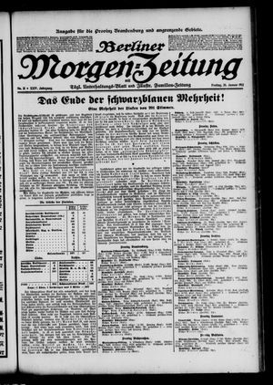 Berliner Morgenzeitung vom 26.01.1912