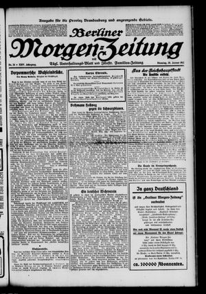 Berliner Morgenzeitung vom 30.01.1912