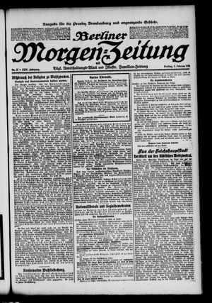 Berliner Morgenzeitung vom 02.02.1912