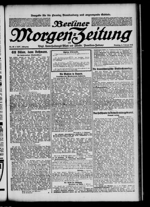 Berliner Morgenzeitung vom 06.02.1912