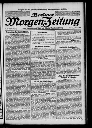 Berliner Morgenzeitung vom 07.02.1912