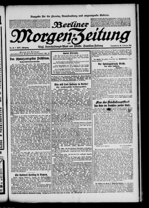 Berliner Morgenzeitung vom 10.02.1912