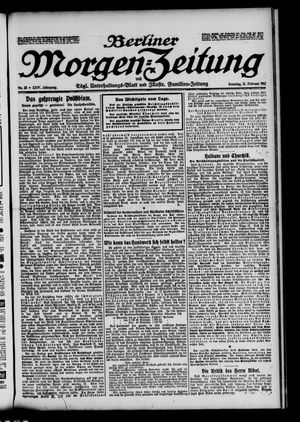 Berliner Morgenzeitung vom 11.02.1912