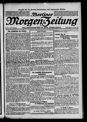 Berliner Morgenzeitung vom 15.02.1912
