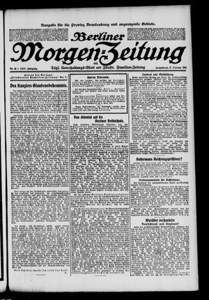 Berliner Morgenzeitung vom 17.02.1912