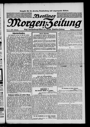 Berliner Morgen-Zeitung vom 18.02.1912