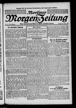 Berliner Morgenzeitung vom 20.02.1912