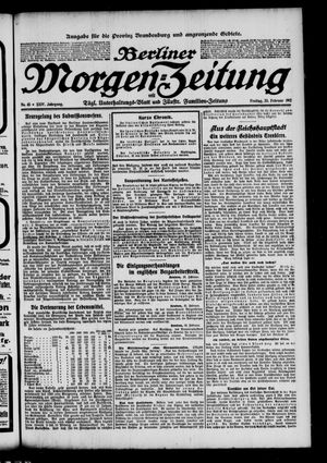 Berliner Morgenzeitung vom 23.02.1912