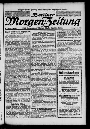 Berliner Morgenzeitung vom 08.03.1912
