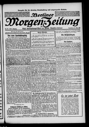 Berliner Morgenzeitung vom 23.03.1912