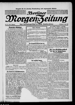Berliner Morgenzeitung vom 03.04.1912