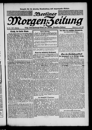 Berliner Morgenzeitung vom 10.04.1912