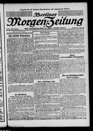 Berliner Morgenzeitung vom 13.04.1912