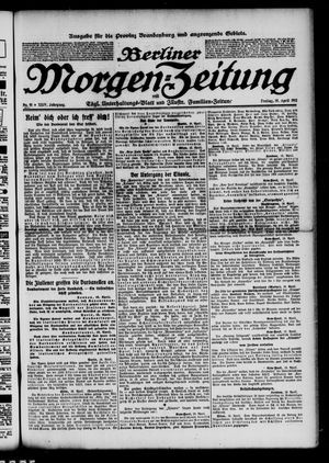 Berliner Morgenzeitung vom 19.04.1912