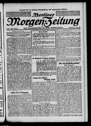 Berliner Morgenzeitung vom 27.04.1912