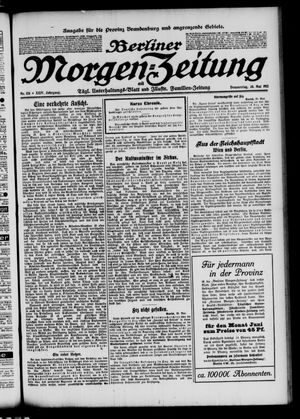 Berliner Morgen-Zeitung vom 30.05.1912