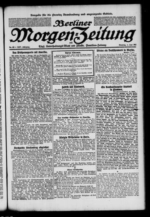 Berliner Morgen-Zeitung on Jun 4, 1912