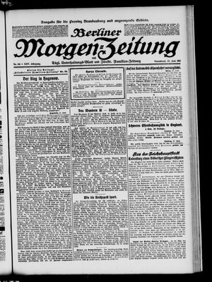 Berliner Morgen-Zeitung on Jun 22, 1912