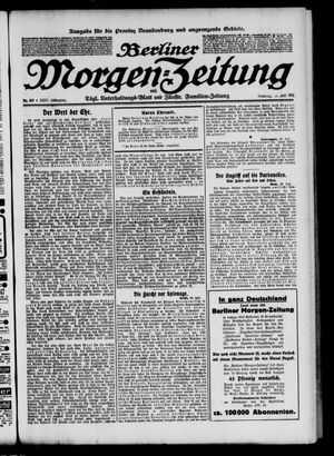 Berliner Morgen-Zeitung vom 21.07.1912