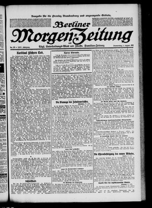 Berliner Morgen-Zeitung vom 01.08.1912