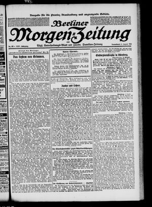 Berliner Morgen-Zeitung vom 03.08.1912