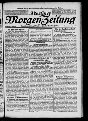 Berliner Morgen-Zeitung vom 08.08.1912